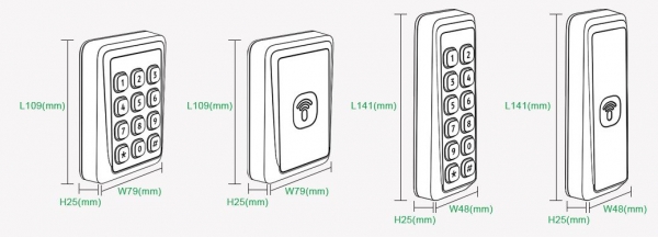 RFID Outdoor Leser IP65 (Wiegand / Clock/Data / OSDP)